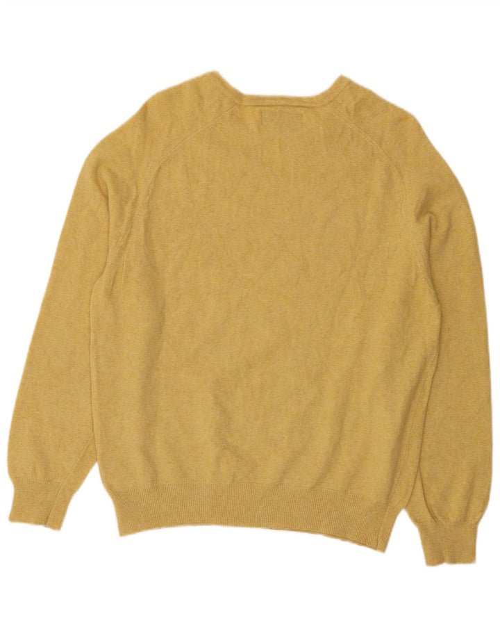 Marlboro Classics - Jersey para hombre con cuello barco, lana amarilla grande