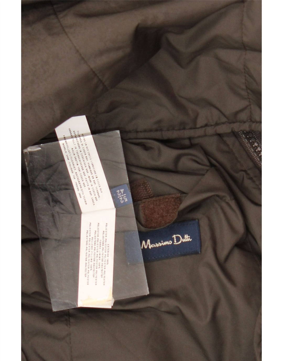 Massimo Dutti Chaleco acolchado con forro para hombre EU 52 Large Gris Poliéster