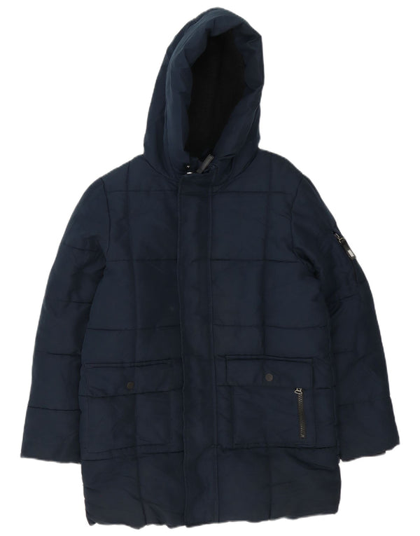 Marks & Spencer Abrigo acolchado holgado con capucha para niña 10-11 años Azul marino