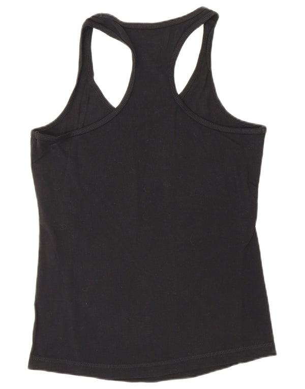 CHAMPION Top sin mangas gráfico para mujer UK 40 Grande Negro