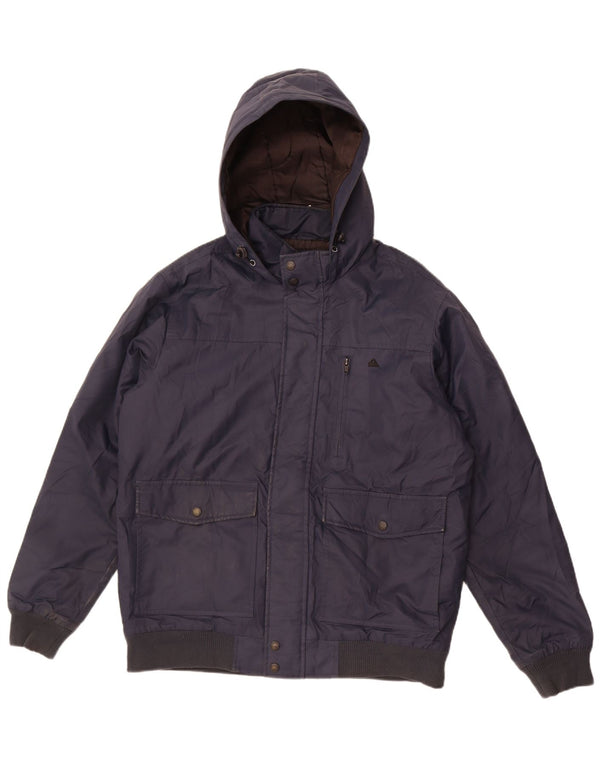 Quiksilver Chaqueta Cortavientos Bomber con Capucha para Hombre UK 38 Medium Azul Marino