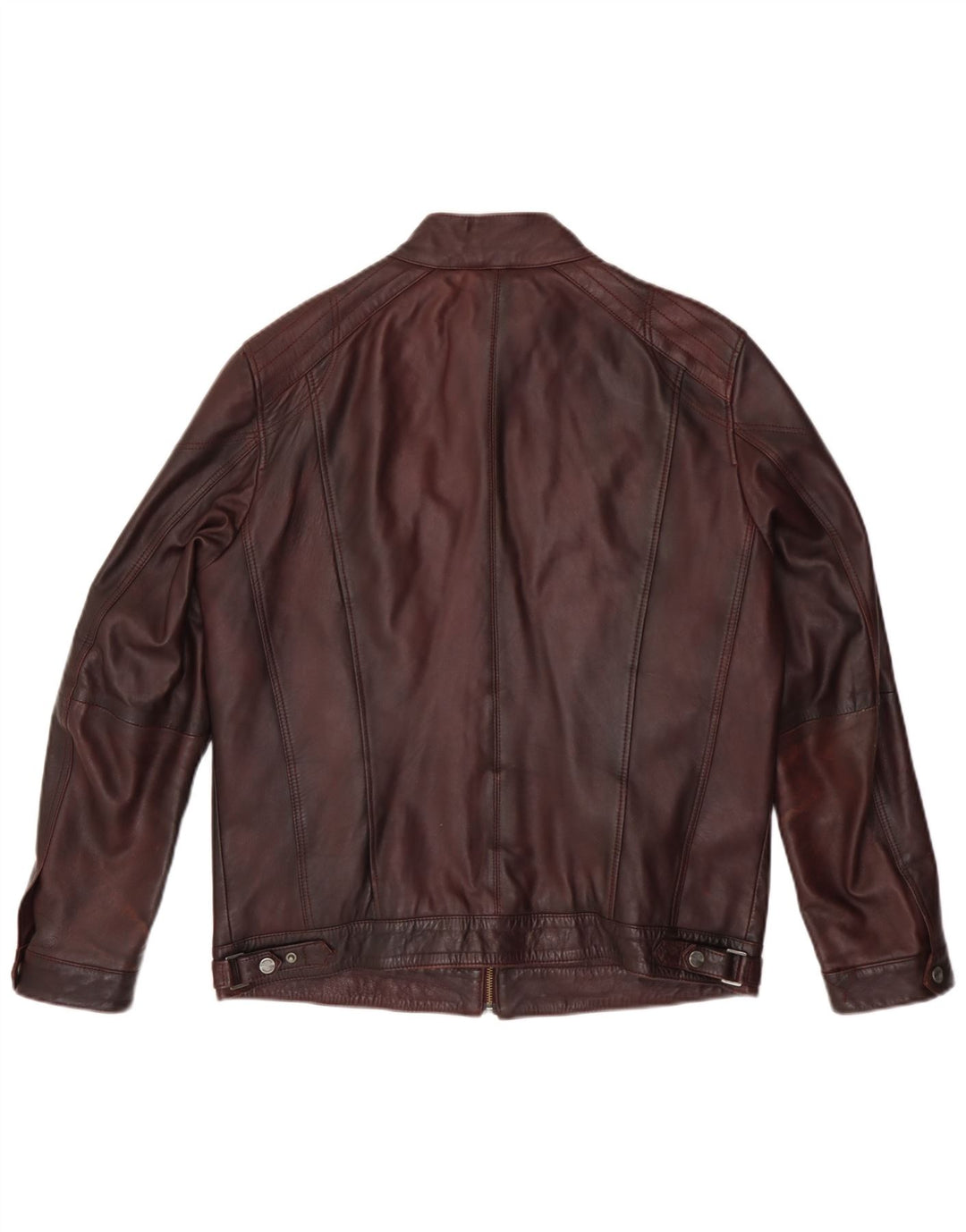 Derimod Expo Chaqueta motera para mujer Reino Unido 44 Grande Cuero Borgoña