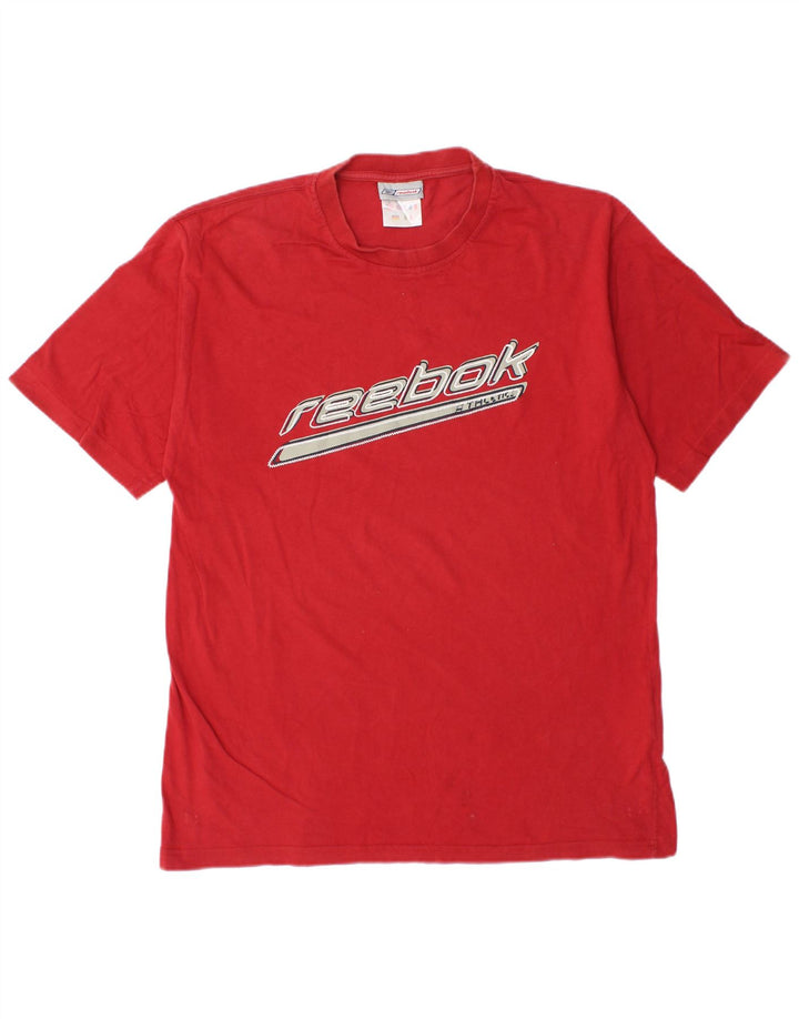 REEBOK Camiseta gráfica para hombre Top Small Red Cotton