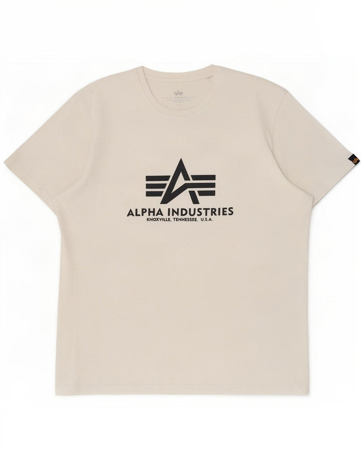 Alpha Industries - Camiseta gráfica para hombre, talla grande, color blanco