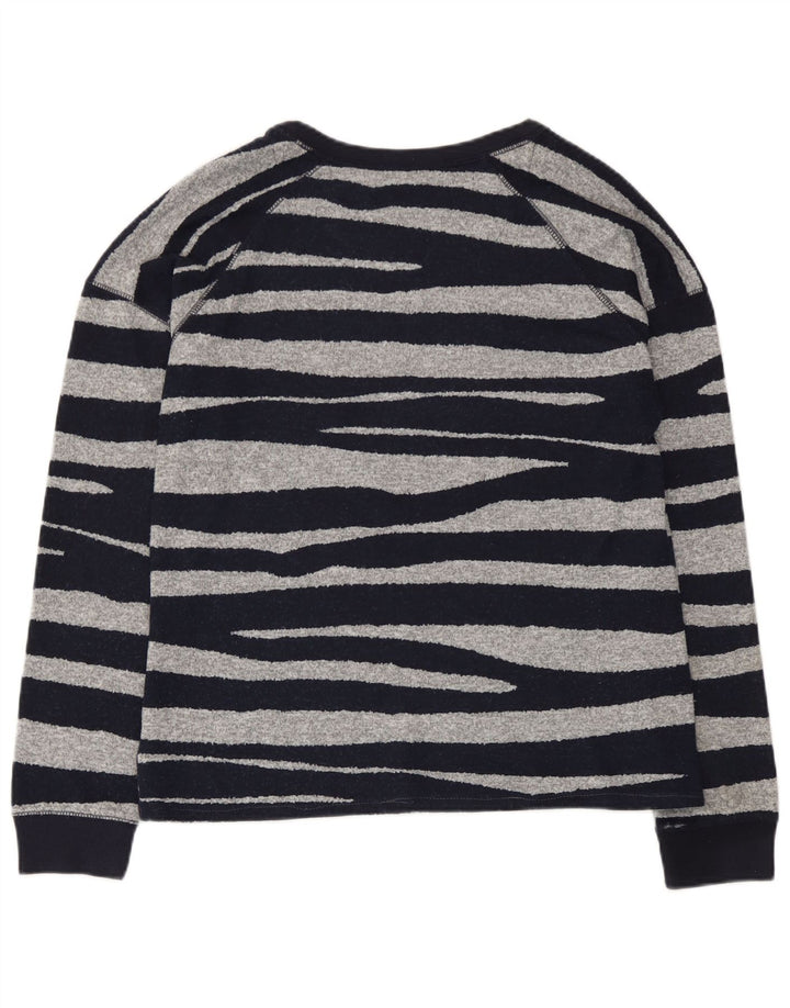 Marks & Spencer Top para mujer de manga larga UK 42 Mediano Azul marino a rayas