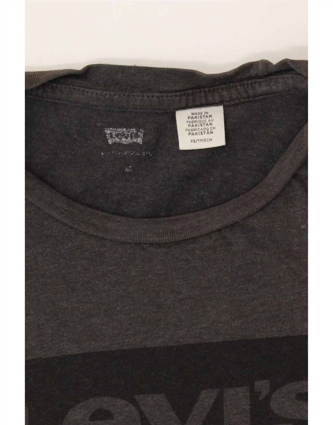 LEVI'S Mens Graphic T-Shirt Top XS Grey Cotton Vintage Levi's and Second-Hand Levi's from Messina Hembry 