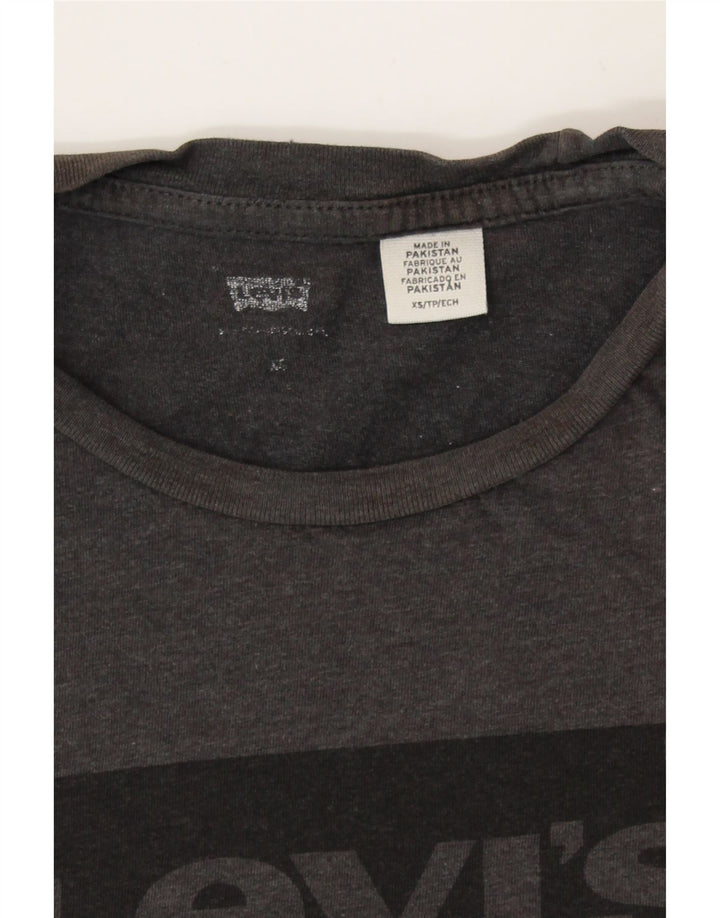 LEVI'S Mens Graphic T-Shirt Top XS Grey Cotton Vintage Levi's and Second-Hand Levi's from Messina Hembry 
