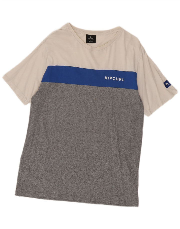 Rip Curl Camiseta de corte estándar para hombre, talla grande, bloques de color multicolor