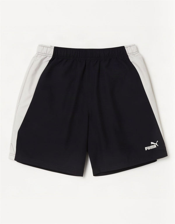 Pantalones cortos deportivos Puma para hombre Poliéster color block azul marino mediano