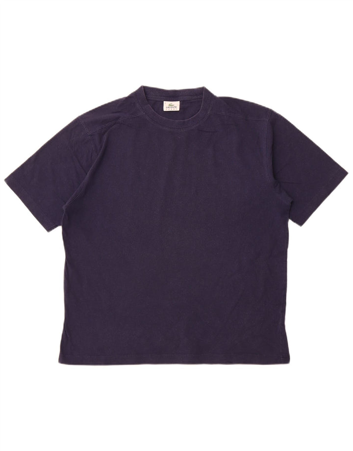 LACOSTE Camiseta para hombre Talla superior 5 Grande Azul marino Algodón