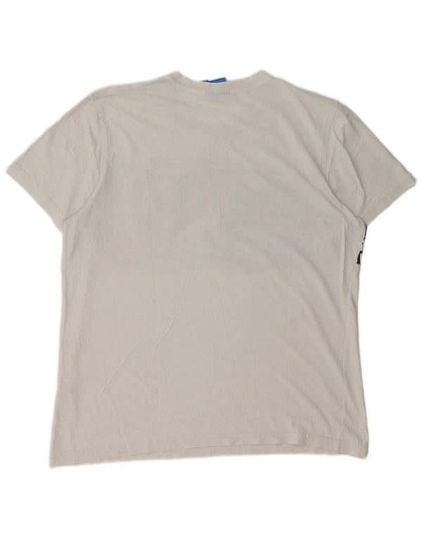 Adidas Hombre Camiseta Gráfica Top XL Algodón Blanco