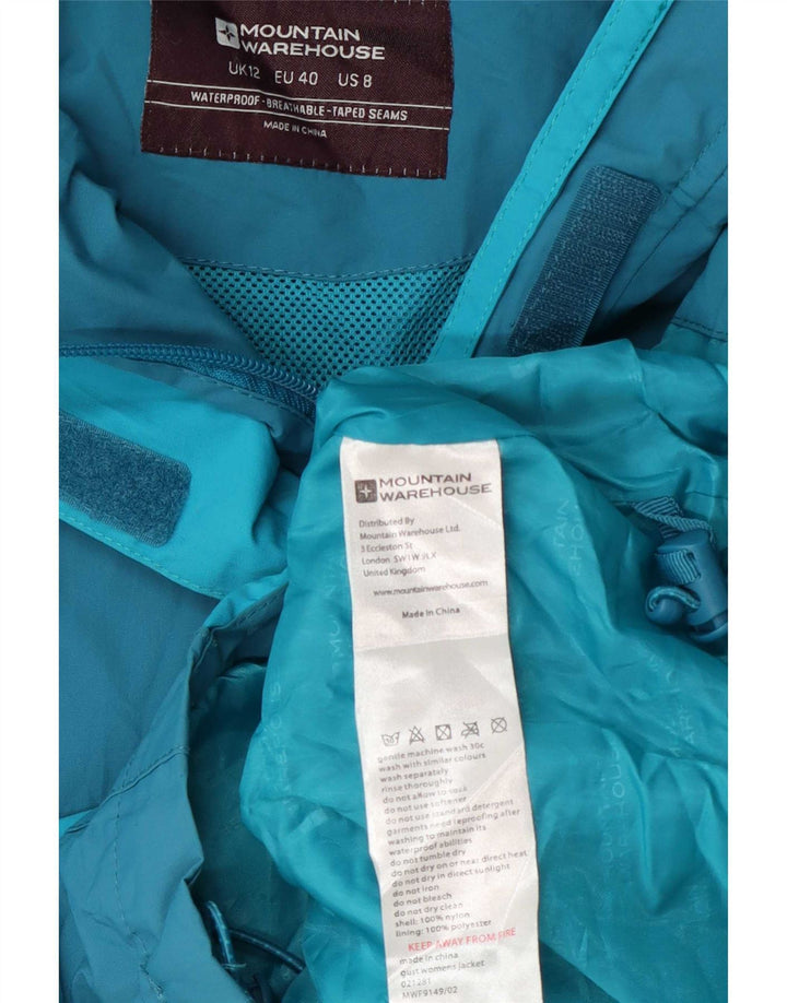 Chaqueta impermeable con capucha Isoory para mujer de Mountain Warehouse UK 40 Medium Blue Nylon