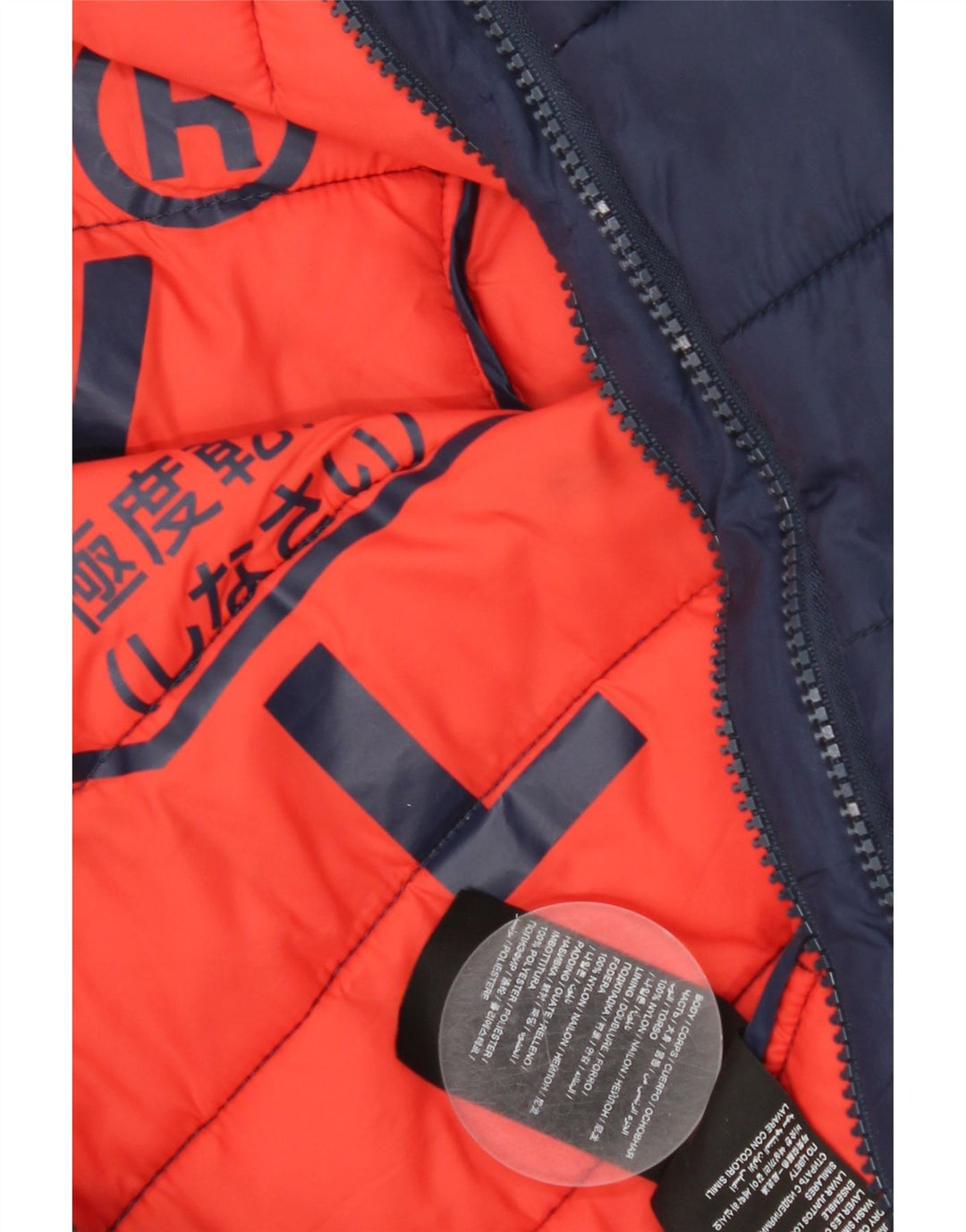 Superdry Chaqueta acolchada para hombre UK 40 Large Nylon azul marino