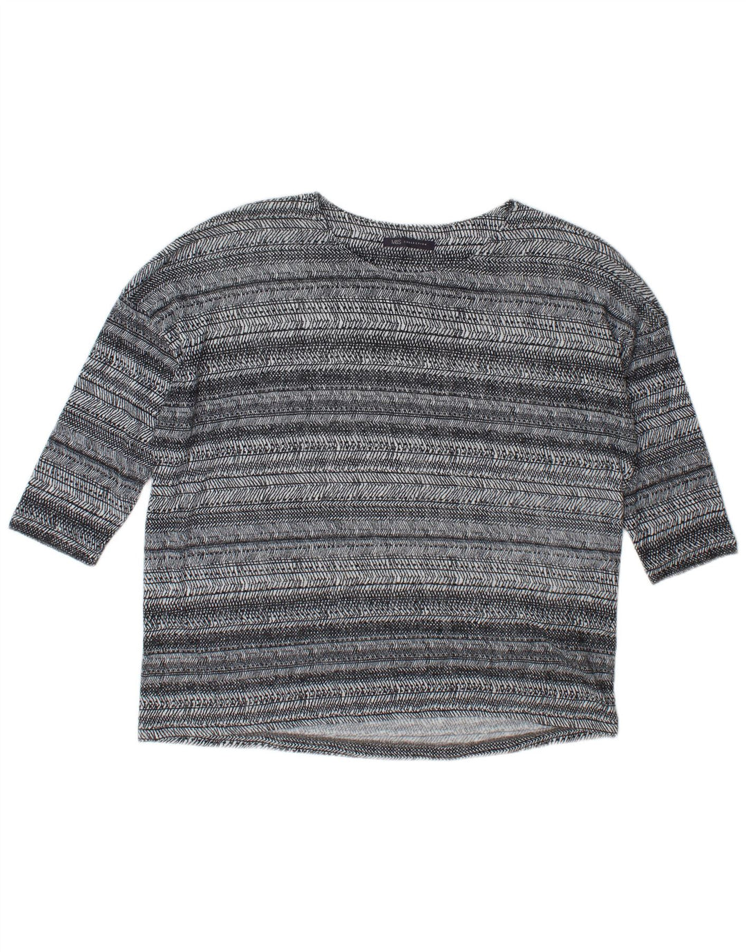 Marks & Spencer Top extragrande para mujer, manga 3/4, UK 40 XL, rayas grises