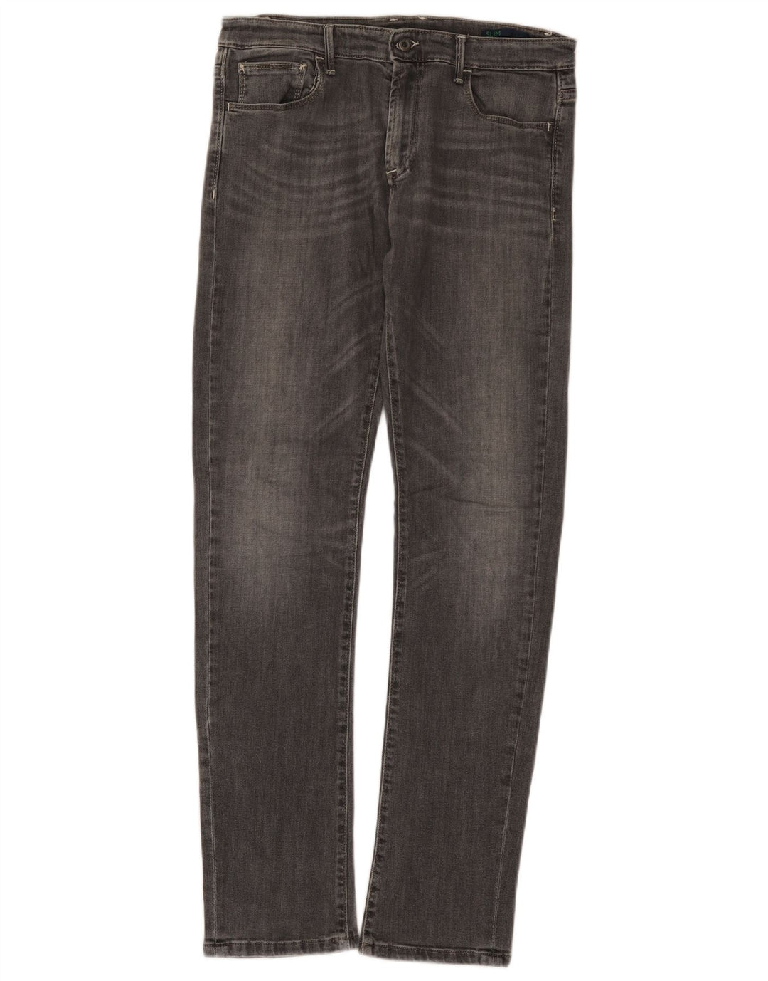 Benetton Vaqueros Slim Mujer W31 L31 Algodón Gris