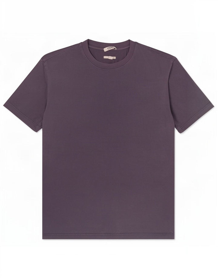 Cos - Camiseta de corte relajado para hombre, talla mediana, algodón azul marino
