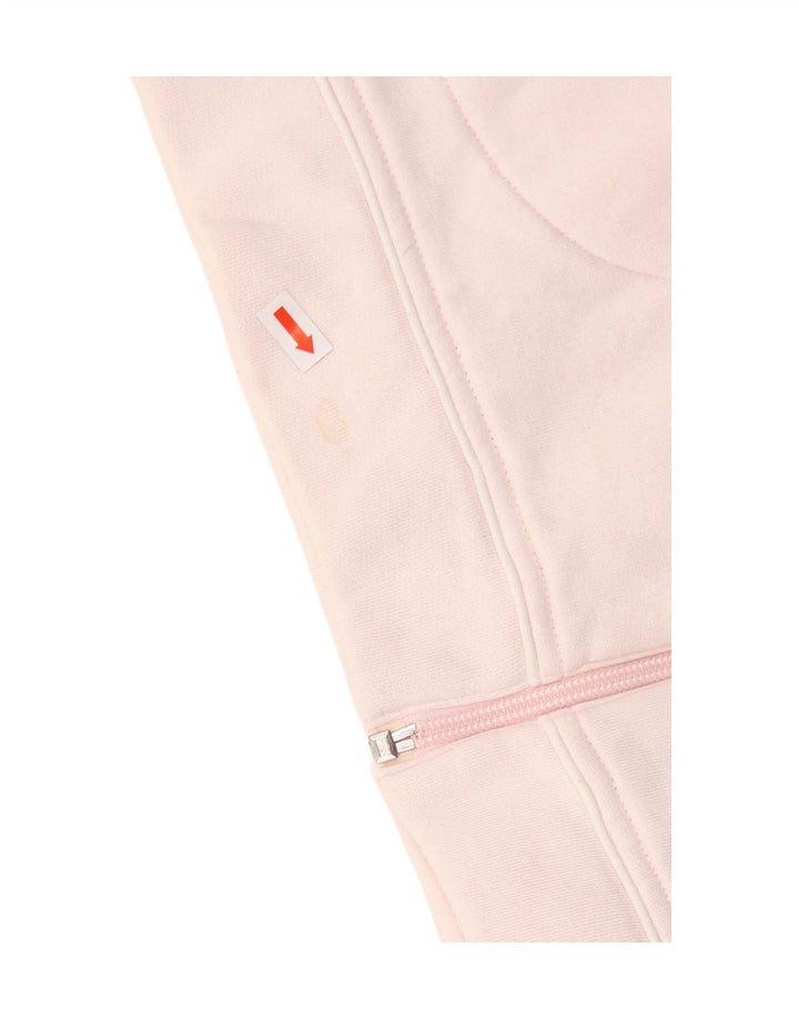 ADIDAS Womens Tracksuit Top Jacket UK 12 Medium Pink Cotton