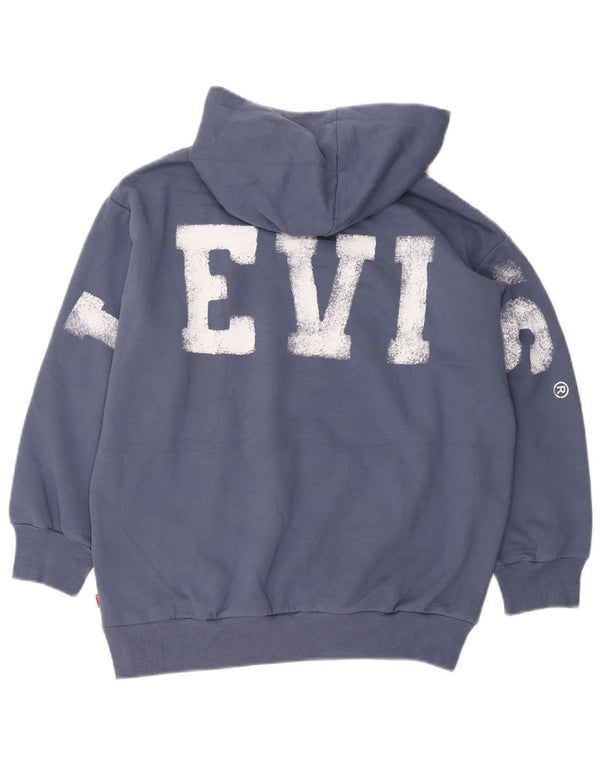 Levi's Sudadera con capucha gráfica para niños 11-12 años Algodón azul marino