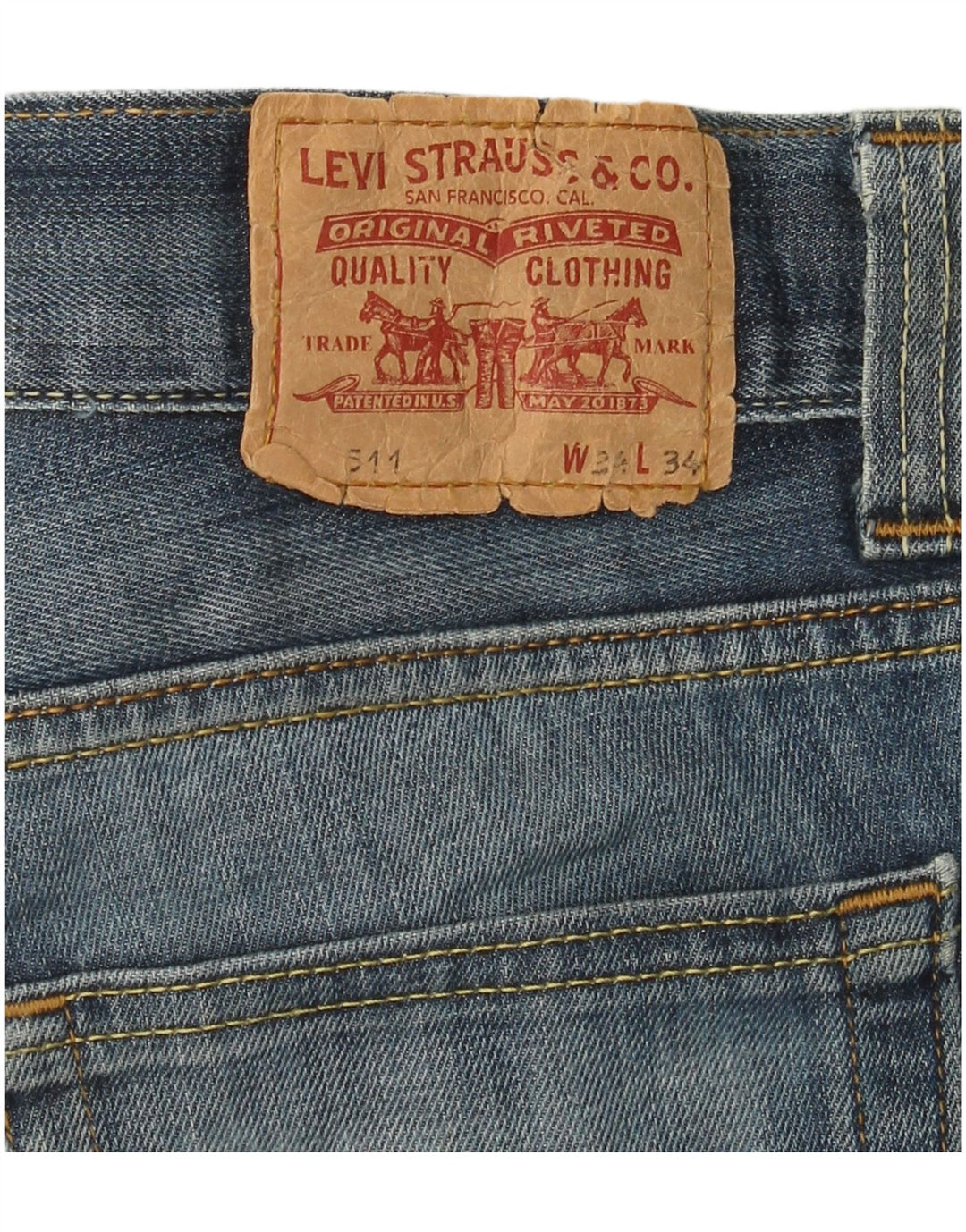LEVI'S Vaqueros ajustados 511 para hombre W34 L26 Azul
