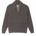 Jack & Jones - Cárdigan para hombre, talla grande, algodón gris