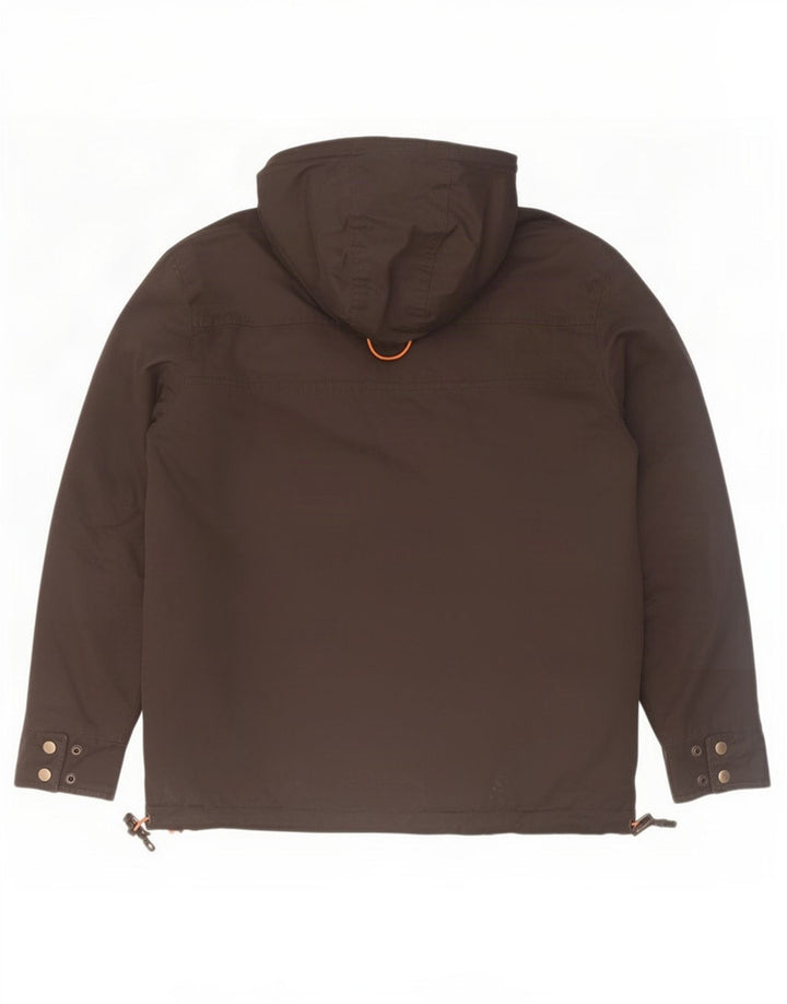 Superdry Chaqueta cortavientos con capucha para hombre Reino Unido 40 Grande Poliéster negro