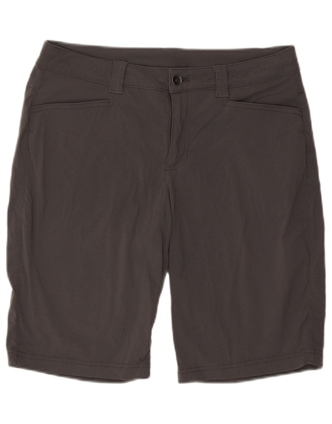 Eddie Bauer Pantalones cortos de senderismo para mujer US 10 Large W32 Nylon gris