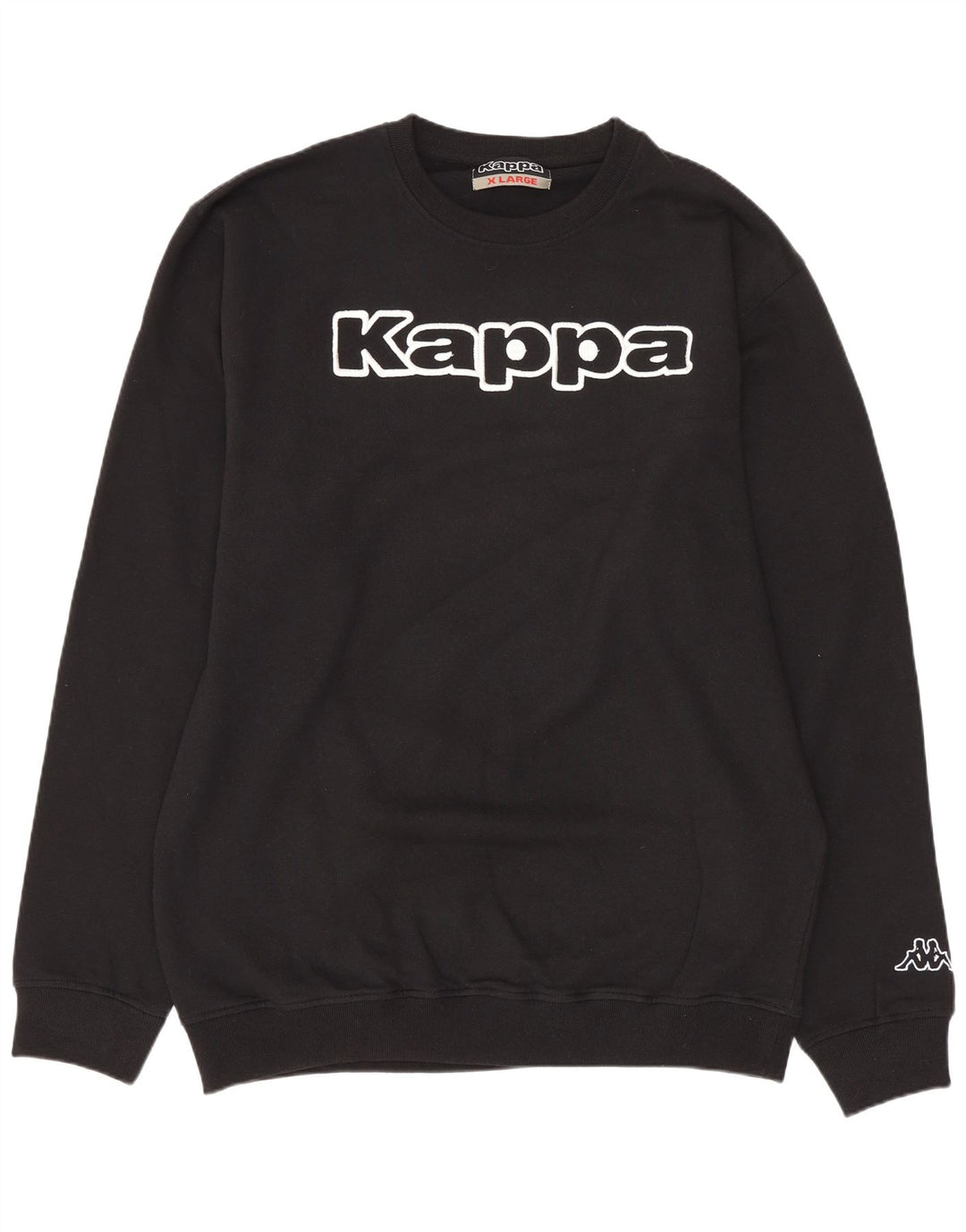 Kappa Hombre Graphic Sudadera Jumper XL Negro Algodón