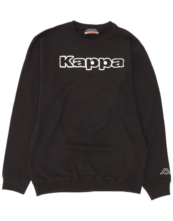 Kappa Hombre Graphic Sudadera Jumper XL Negro Algodón