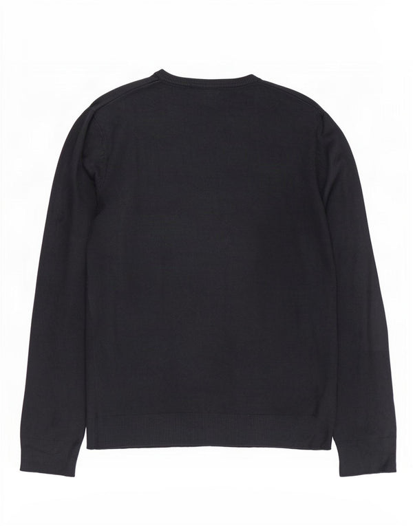 Marks & Spencer Mens Blue Harbour V-Neck Jumper Sweater Medium Navy Acrylic