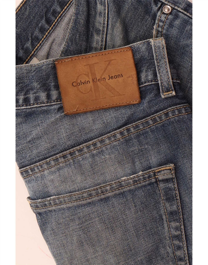 Calvin Klein Jeans rectos desgastados para hombre W32 L34 Azul