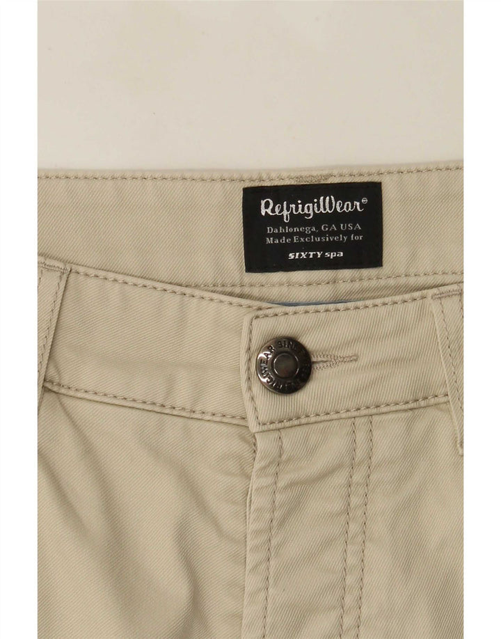 Refrigiwear Pantalones cortos casuales para hombre W34 grande blanco roto