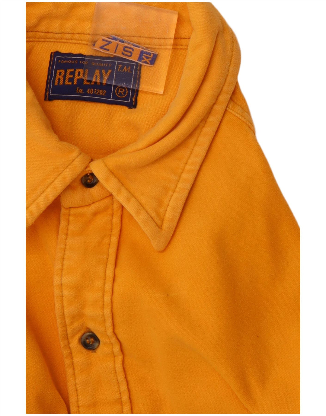 REPLAY Camisa de Franela Hombre XL Amarillo