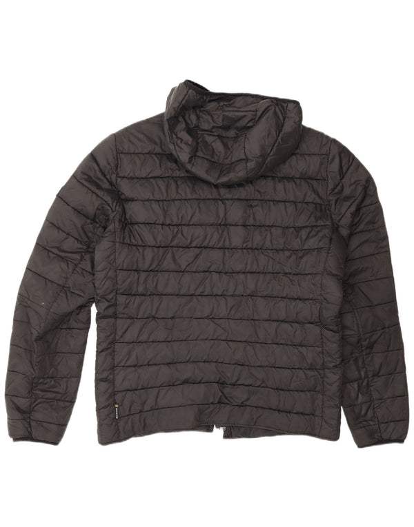 Barbour Chaqueta acolchada con capucha para hombre UK 40 Large Poliéster negro