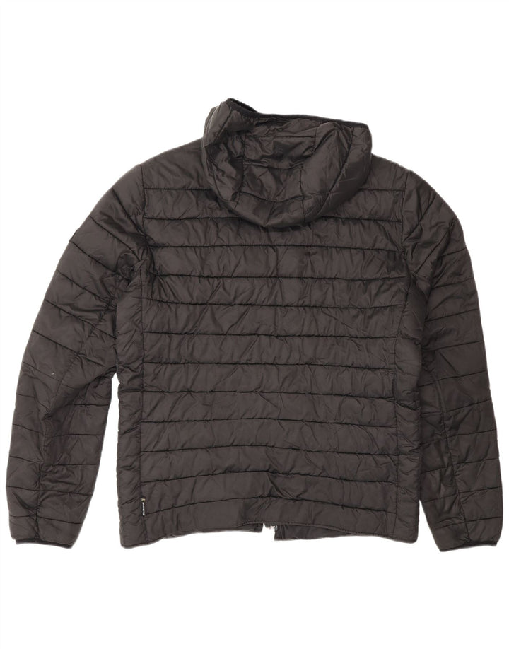 Barbour Chaqueta acolchada con capucha para hombre UK 40 Large Poliéster negro