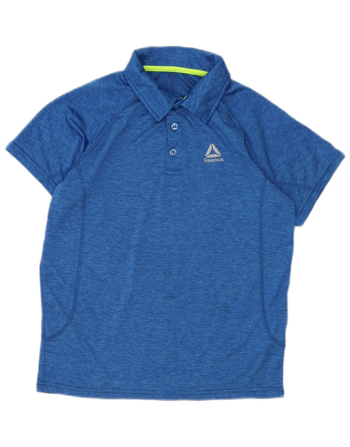 REEBOK Polo de Niño 11-12 Años Azul Moteado Poliéster