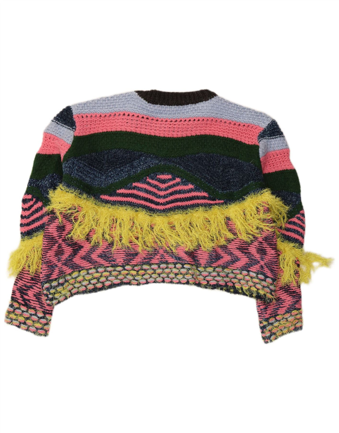 ZARA Jersey oversize con cuello redondo para mujer, talla 40, talla S, multicolor