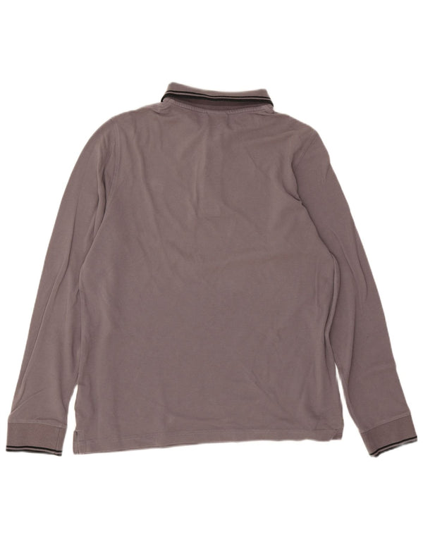 Lotto Polo De Manga Larga Para Hombre Small Gris Algodón