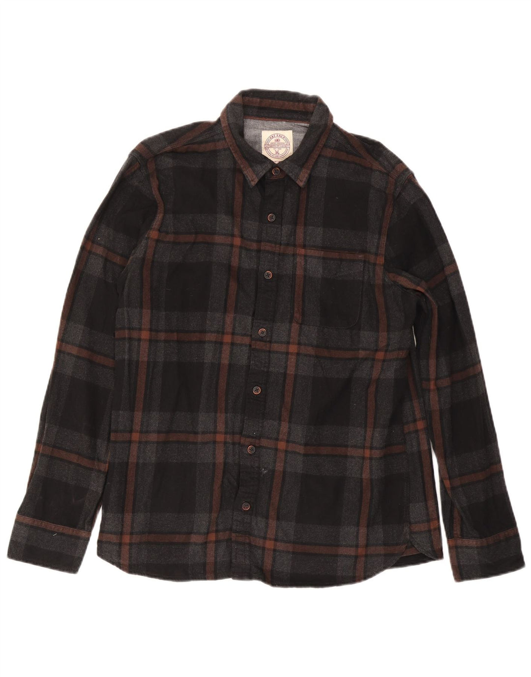 Camisa de franela para hombre de Fat Face de algodón a cuadros negros grandes