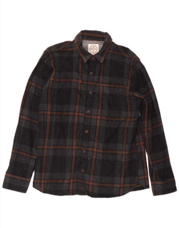 Camisa de franela para hombre de Fat Face de algodón a cuadros negros grandes