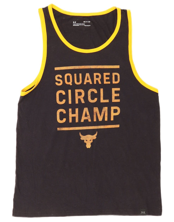 Under Armour Hombre Heat Gear Graphic Chaleco Top Pequeño Negro