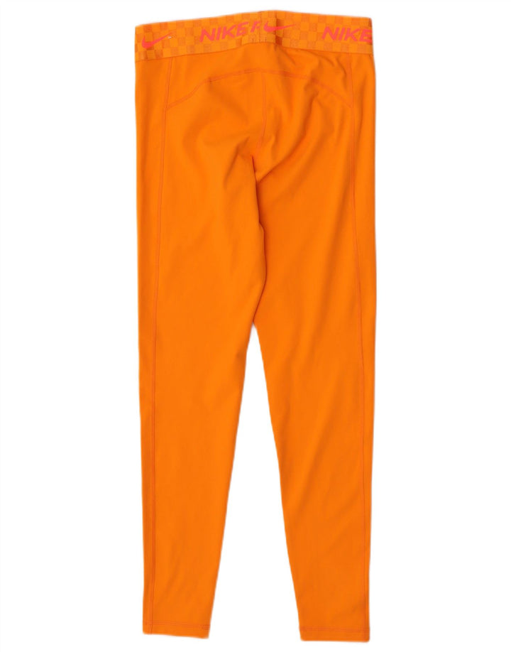 Nike Leggings gráficos Dri Fit para mujer UK 12 Poliéster naranja medio