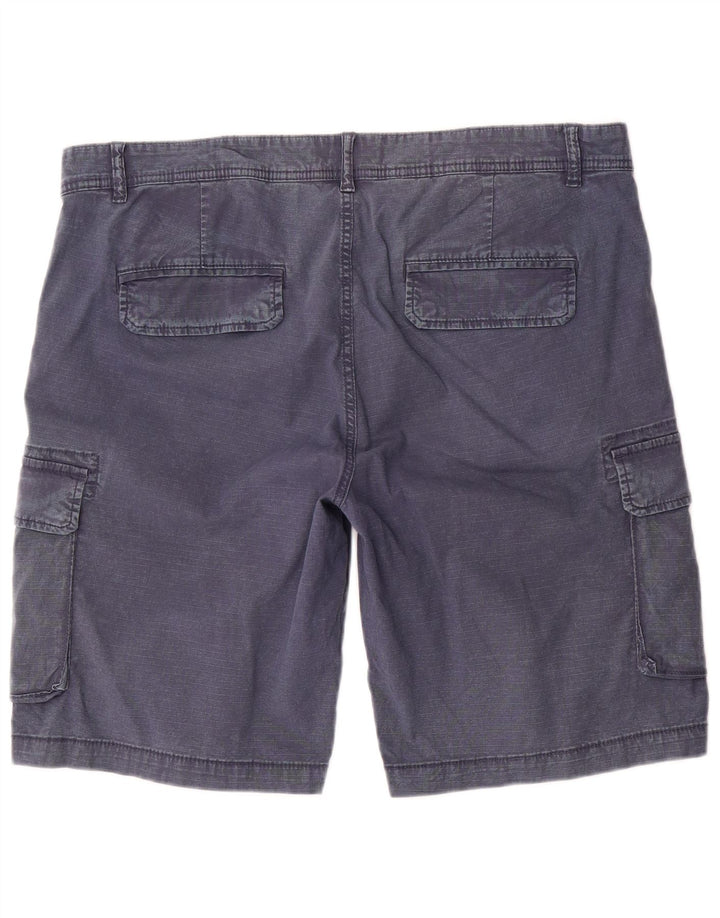 Vintage Hombres Regular Fit Cargo Shorts W38 XL Algodón Azul Marino
