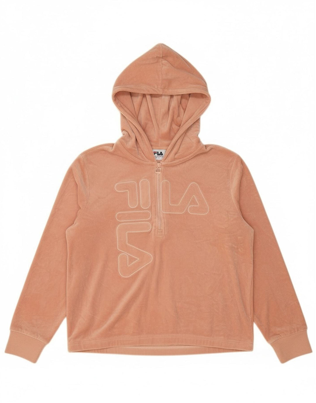 Fila - Sudadera con capucha y cremallera para mujer, talla grande, poliéster rosa