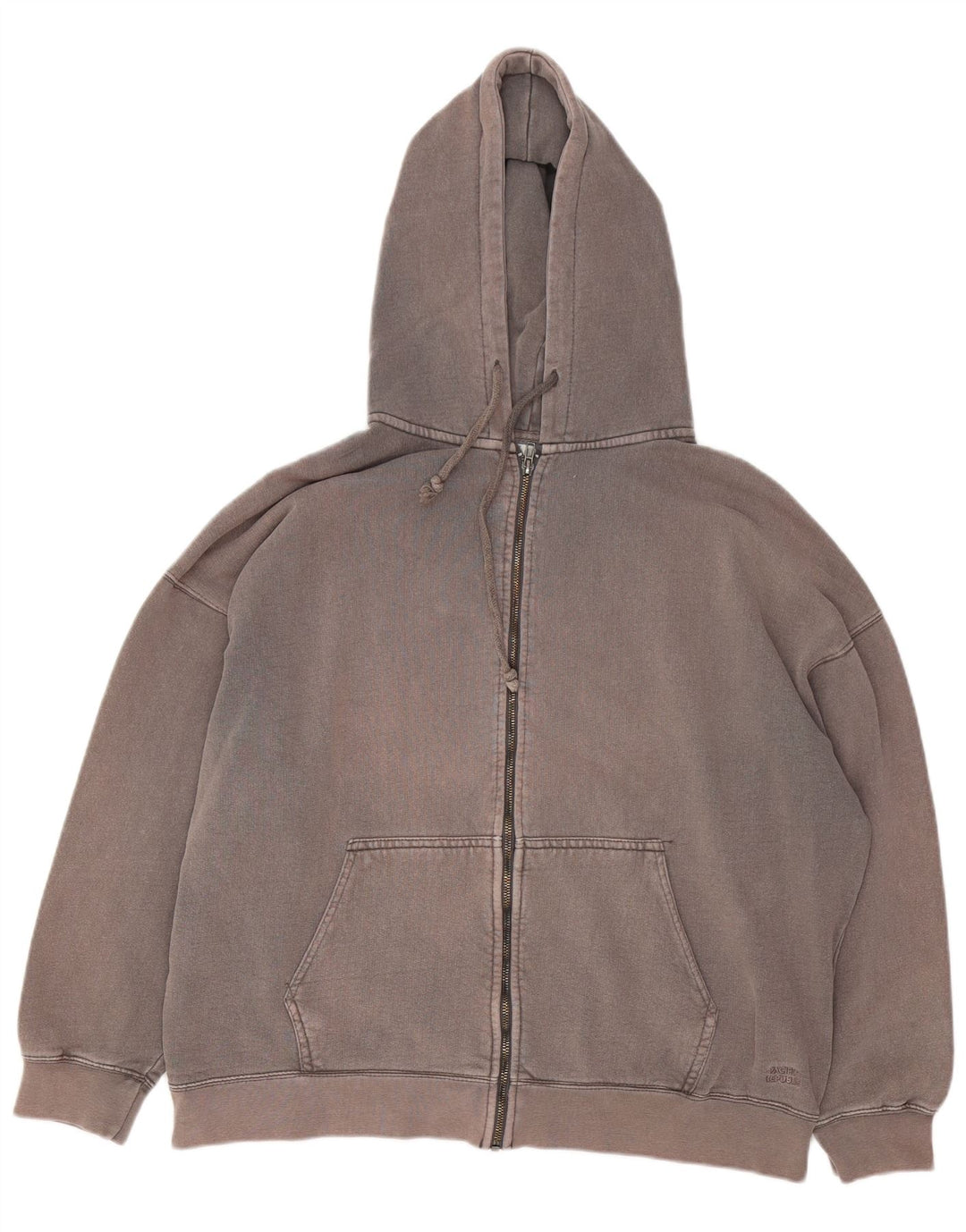 Pull & Bear Suéter con capucha y cremallera extragrande para mujer Reino Unido 14 Algodón gris medio