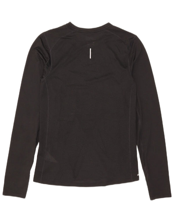Nike Mens Dri Fit Top manga larga poliéster negro pequeño