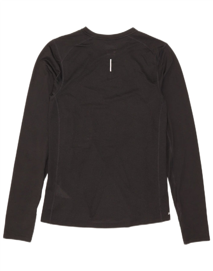 Nike Mens Dri Fit Top manga larga poliéster negro pequeño