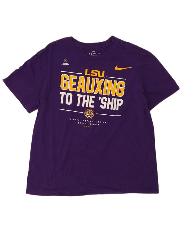 Nike LSU Tigers Graphic Camiseta para hombre, color morado mediano