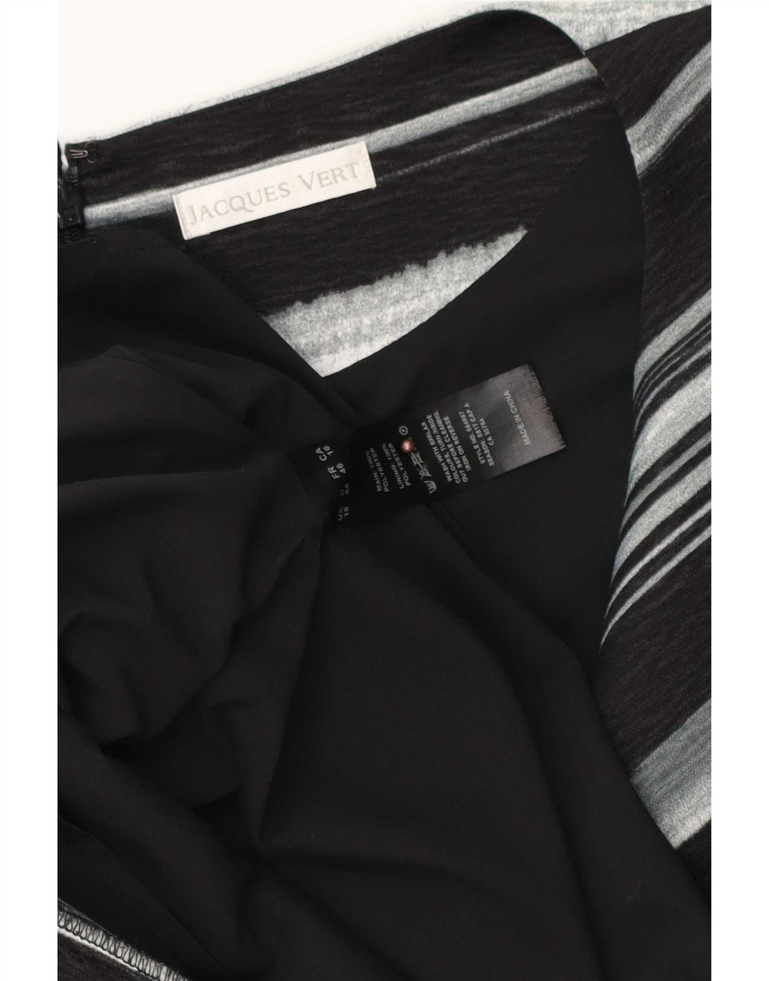 Jaques Vert Vestido tubo para mujer UK 40 XL Poliéster a rayas negras