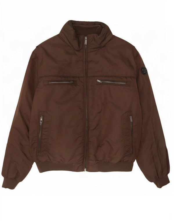 Fordocks Chaqueta bomber con capucha para hombre UK 46 3XL Nylon marrón