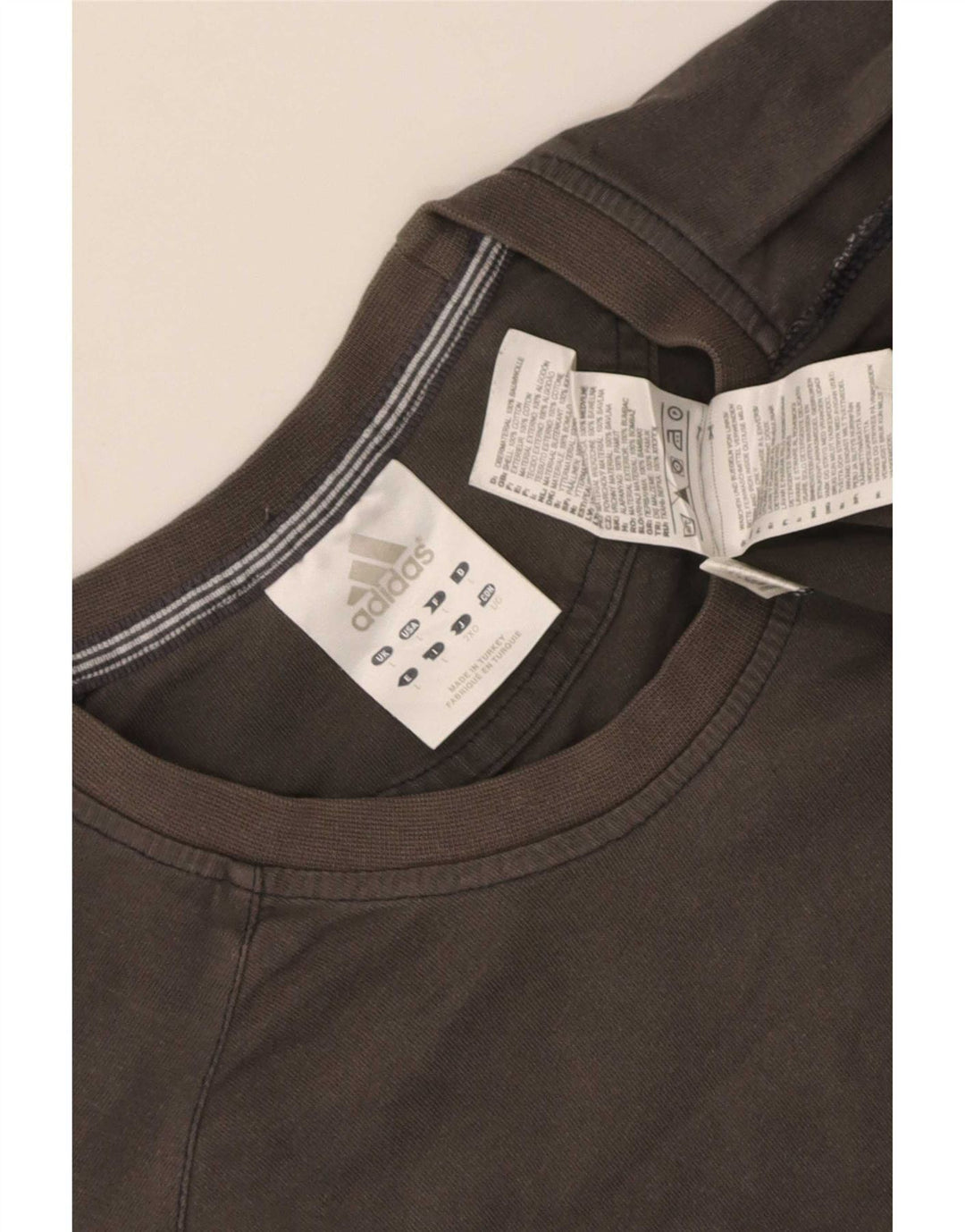 Adidas - Camiseta para hombre, talla grande, algodón gris